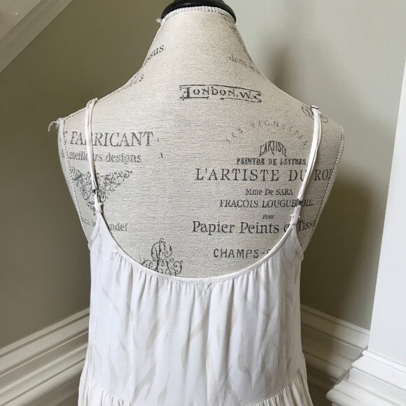 Z Supply Lido Slub Midi Maxi Dress Womens Medium Cream Ivory Sleeveless Tiered - Picture 13 of 15